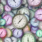 colorful clocks