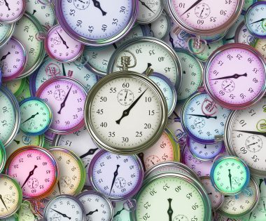 colorful clocks