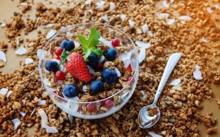 bowl of oats and fruit