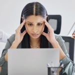 woman experiencing introvert social burnout
